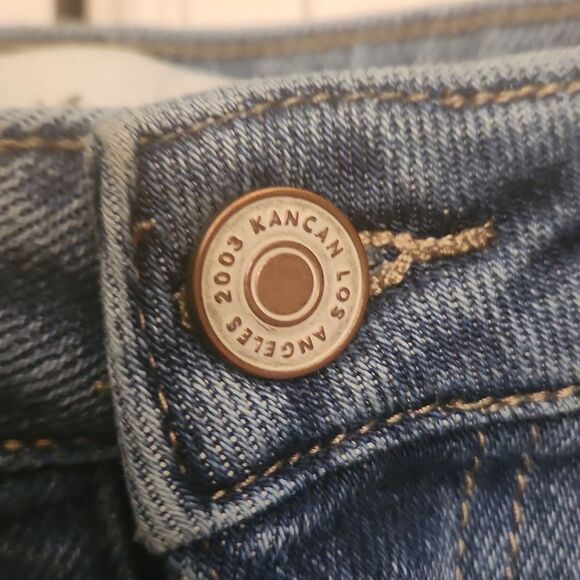 KanCan Women's Blue Denim Straight Leg Jeans w/ Extra Ankle Detailing Size 9/28 - Picture 6 of 12